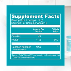 Vital Proteins Marine Collagen Peptides Powder Supplement for Skin Hair Nail Joint - Hydrolyzed Collagen - Dairy and Gluten Free - 12g per Serving - 7.8 oz Canister
