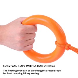 Cyrank Boat Safety Throw Rings, Life Ring with Rope, 30m Floating Lifesaving Rope Outdoor Throwing Rope for Outdoor Emergency Aid Survival Rescue