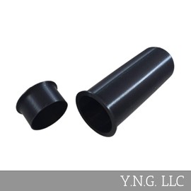 YNGLLC CEMETERY VASE LINER HEADSTONE GRAVESTONE FLOWER HOLDER ROUND BOTTOM and LID SET MADE in USA PR1901, Black
