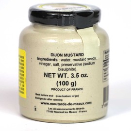 Pommery Dijon Mustard Meaux Moutarde in Pottery Crock, 100g (3.5oz)