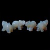 Carved Opalite Moonstone Glass Elephant Healing Guardian Statue Figurine Crafts