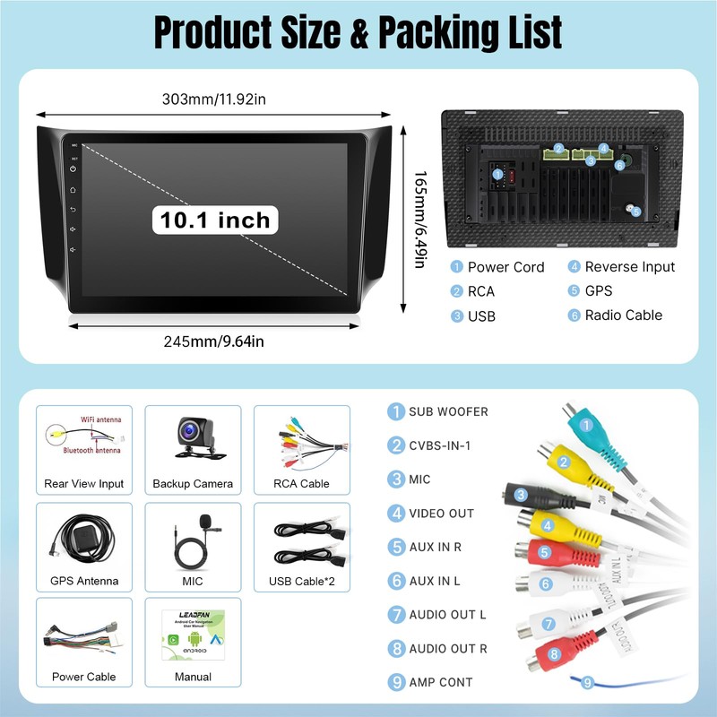 Leadfan Car Stereo for Nissan Sentra 2013 2014 2015 2016