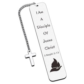 2024 LDS Youth Theme Religious Bookmark Gifts for Young Women Men Youth Girl Sister I am a Disciple of Jesu Christ LDS YW Christian Scripture Gifts for Mom Bible Verse Bookmark for Book Lover Friends