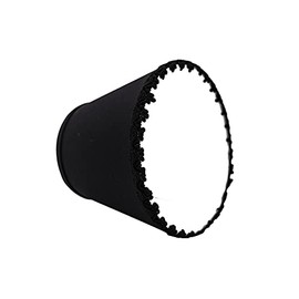 Upgradelights Black 10 Inch Empire Uno Lamp Shade with Black Embroidered Trim