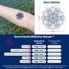 Tattwo.me 2 Week Waterproof Temporary Plant Tattoos - Floral Mandala