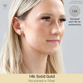 14k Gold Purple Amethyst Oval Stud Earrings for Women | 7x5mm February Birthstone Earrings | Yellow Gold Amethyst Earrings for Women | Amethyst Gold Earrings by MAX + STONE…