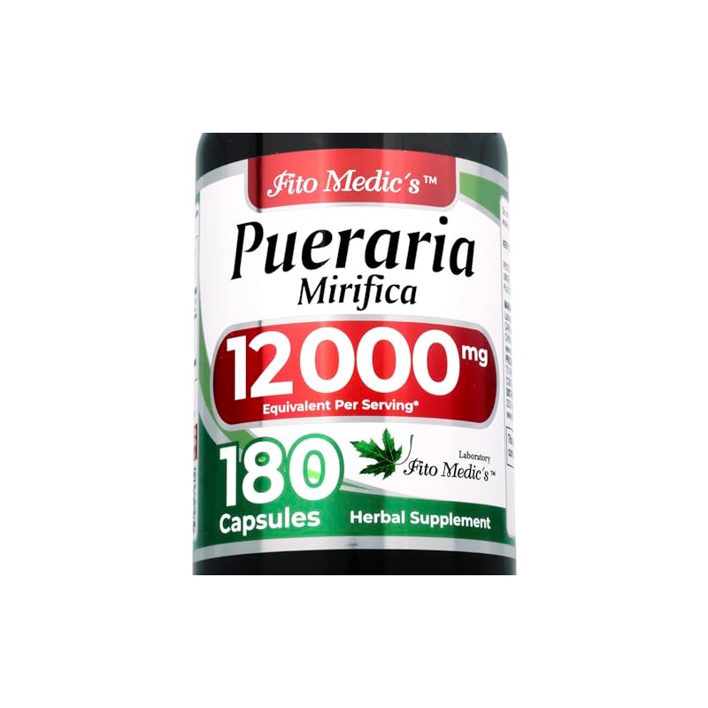 Fito Medic Lab Pueraria Mirifica 180 Cápsulas 12000 Suplemento Mujer
