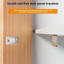 AIXXCUVQ Magnetic Strong Suction Safety Catch Door Door Closer Installation Catch Doors Switching Magnetic Catches Door, Black