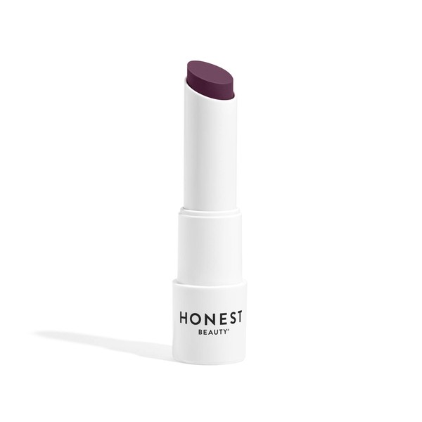 Honest Beauty Tinted Lip Balm, Plum Drop | Vegan | 6+ Hours Of Moisture | Paraben Free, Silicone Free, Cruelty Free | 0.141 Oz. (Packaging May Vary)