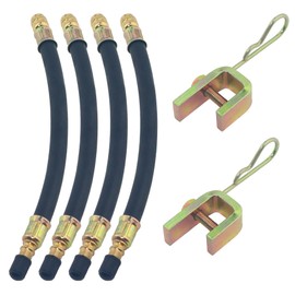 GIVIHGETI Pack of 4 Valve Extensions 200 mm with Caps, Tyre Valve Extension, Rubber Extension for Tyre Valve Adapter, Flexible Extension, Universal for Car, Truck, Motorcycle, Bicycle