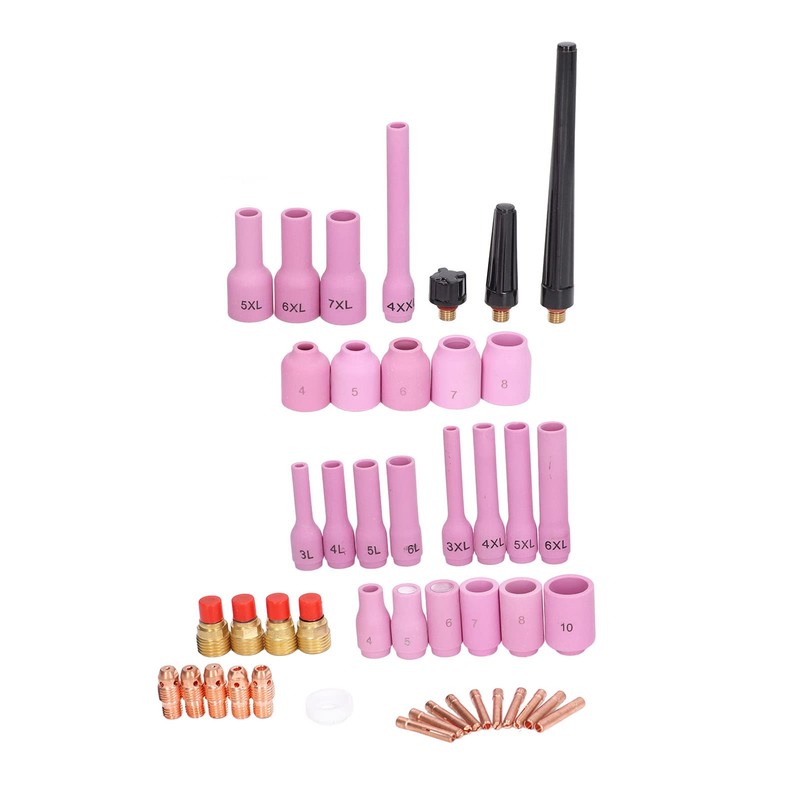 46Pcs TIG Welding Accessory Kit Collet Lens Tool Set for