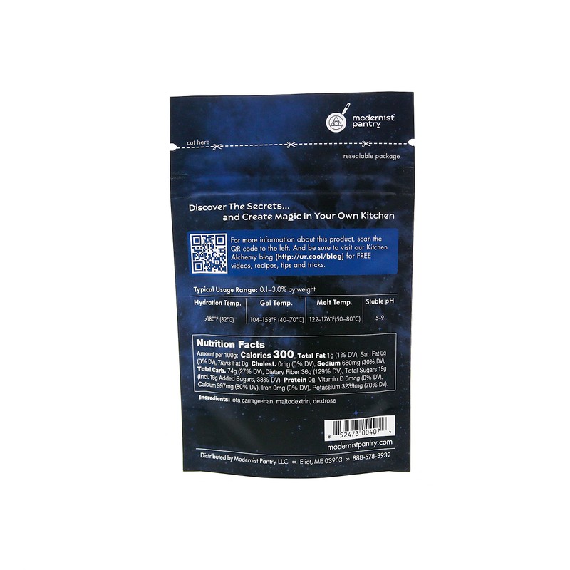 Refined Iota Carrageenan Vegan OU Kosher Certified - 50g/2oz