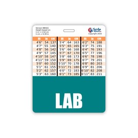 LAB Badge Buddy Horizontal w/Height & Weight Conversion Charts (Oversized, Teal)