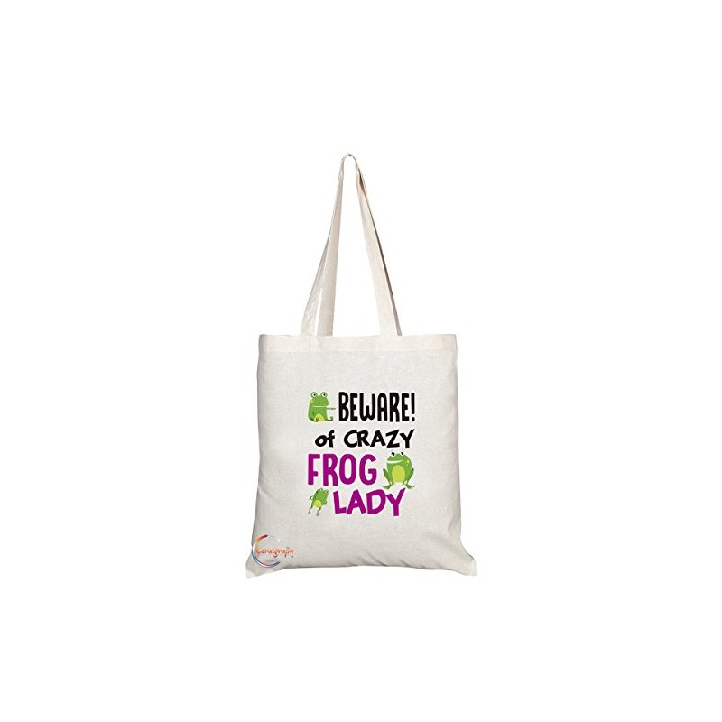 Coralgraph Inc TB269 Beware Crazy Frog Lady Novelty Present Gift