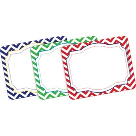 Barker Creek Name Badges & Self-Adhesive Labels, Nautical Chevron, Multi-Design, Multi-Purpose Name Tags, Gift Tags, and More! 3.5" x 2.75", 45 per Pkg, Home, School and Office Supplies (1524)