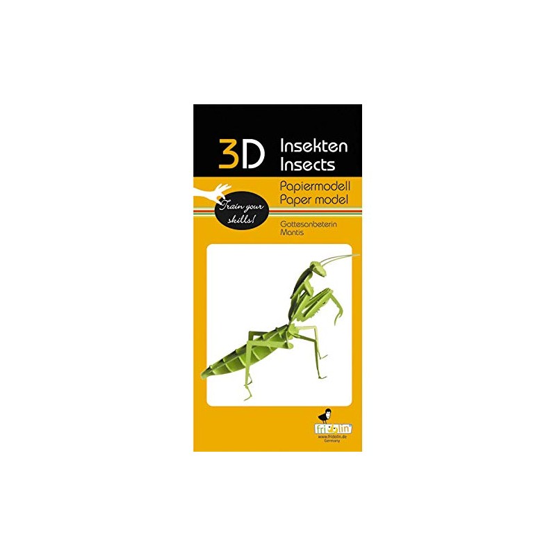 Fridolin 3D Paper Model Praying Mantis