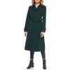 Cole Haan Women's Flared Trench Slick Wool Coat, Forest, 8