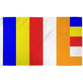 RFCO Buddhist 3x5ft Poly Flag - Buddha - Buddhism - Religious 100D