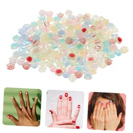 WOONEKY 200pcs Floral Nail Charms for DIY Nail Art Camellia Rose Decorations Safe Material for Home and Professional Use
