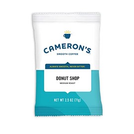 Cameron's Coffee Roasted Ground Coffee Bags, Donut Shop Blend, 2.5-Ounce, (Pack of 42)