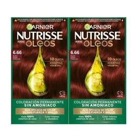 Kit Garnier Nutrisse Oleos Rubio Rojizo Profundo 6.66, 2 unidades