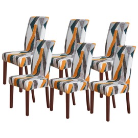 FORCHEER - Juego de 6 fundas elásticas clásicas para sillas de comedor, cocina (paquete de 6, clásica)