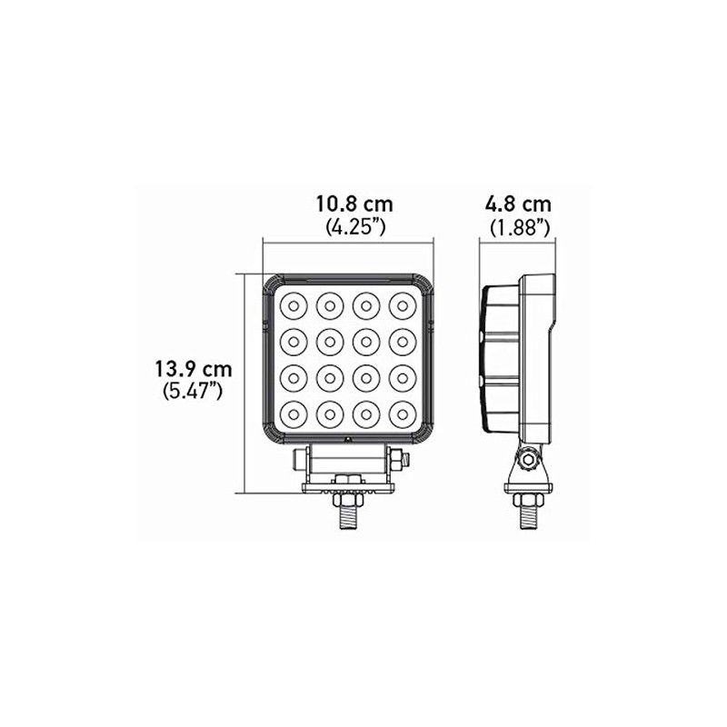 HELLA 357106002 ValueFit 4 Square 2.0 LED Luz de trabajo