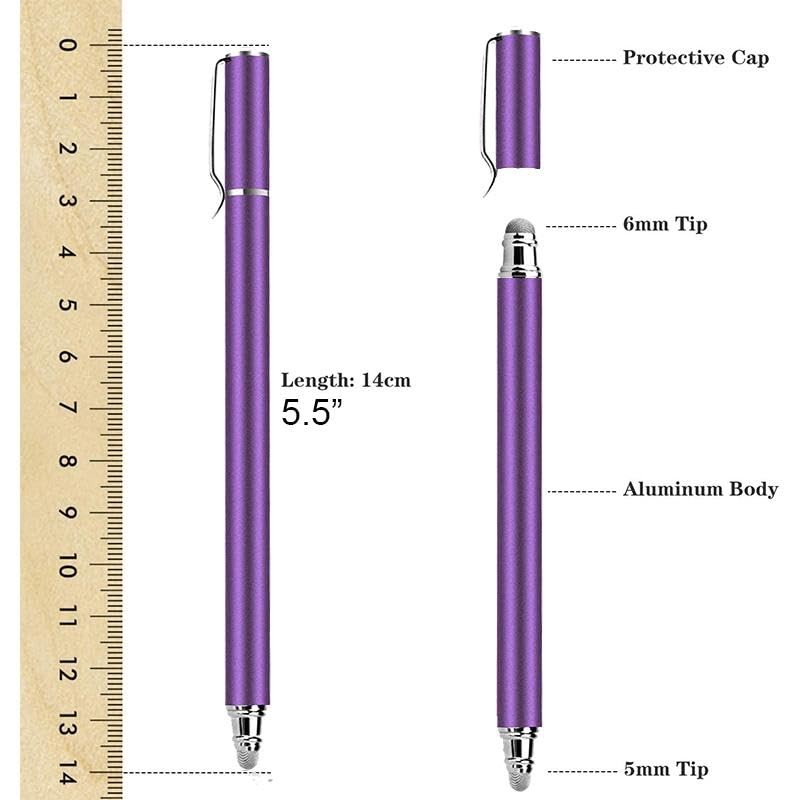 Purple Stylus Touch Screen Pen Fiber Tip Compatible with Lively