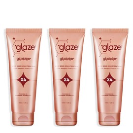 Glaze GlaziPlex Super Bond Repair Treatment, 120ml 3 Pack. 4-in-1 Deep Conditioning Hair Treatment Repairs Heat, Chemical, Colour and Styling Damage. Hair Mask for Dry Damaged Hair Works in 4 Minutes