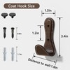 XSGTZMJ 4PCS Coat Hooks Wall, Leather Coat Hook Zinc Alloy