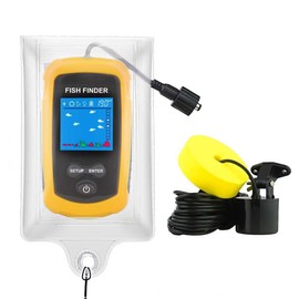Portable Wired Fish Finder Water Depth Finder with LCD Display and Water Resistant Bag