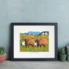'We're Daft But We Love Ewe' Mounted Print by Thomas