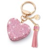 Sparkly Rhinestone Keychain for Women, Heart Shape Rhinestone Glitter Key