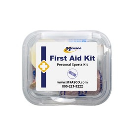 MFASCO First Aid Kit, Compact Sports - Emergency Medical Essentials for Hiking, Camping, Travel, Outdoor - Lightweight, Mini Size for Backpacking, College Students, Teens - 5.5 x 5 x 3 inches