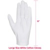 6 pares de guantes de algodón blanco para manos secas,