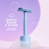 Ultra-Minimal Safety Razor – Light Blue - Reusable, Zero Waste