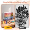 Krafetto 80 Grids Paint Organizer Storage Rack, Wall-mountable Craft Paints