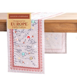 Maison d' Hermine Tablerunner - Camino de Mesa Decorativo 100% algodón, cenador, Boda, Banquete, Buffet, Lumina (Doble Capa) - Acción de Gracias/Navidad (14.5 x 108 Pulgadas)