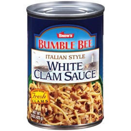 Bumble Bee & Snows, Italian Style White Clam Sauce, 15oz Can (Pack of 6)