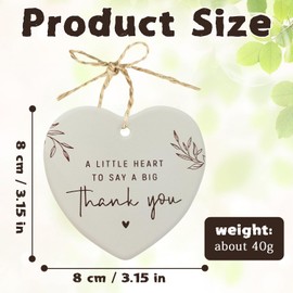 Thank You Gift, Ceramic Plaque Thank You Gifts for Women, Thank You Plaque Appreciation Gift for Friend Teacher Colleague Mom - A Little Heart to Say A Big Thank You (Heart)