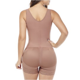 MARIAE FAJAS FQ110 Post Surgery Panty Shapewear Bodysuit for Women | Colombianas Cocoa, Small