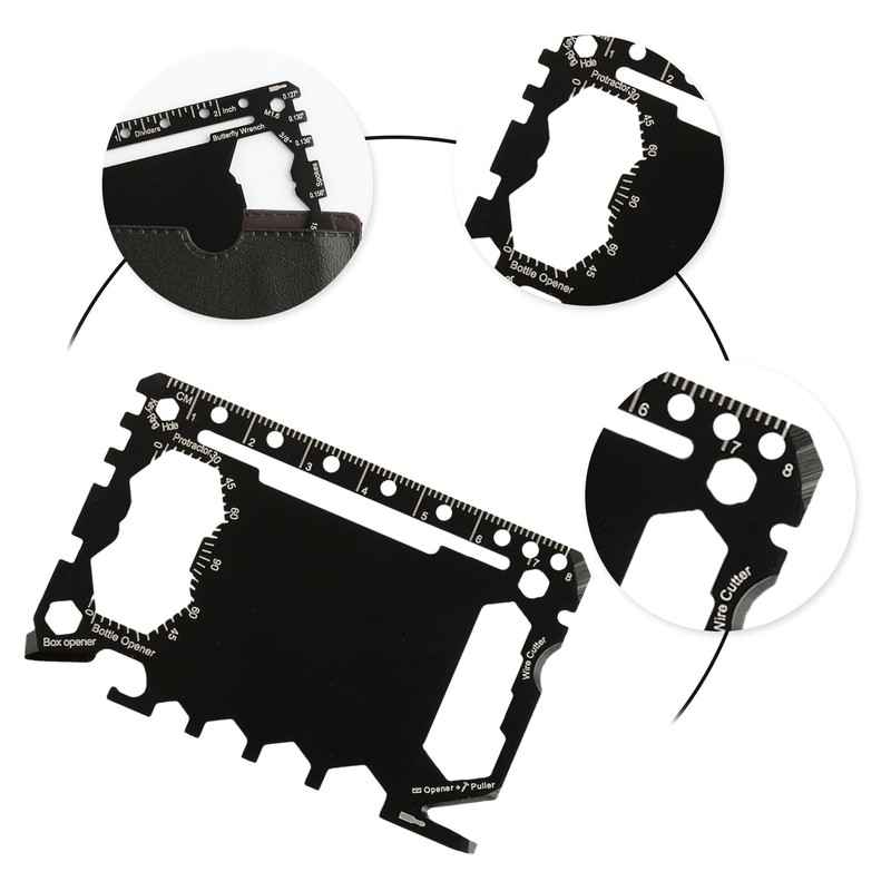 Rumyve 46 in 1 Multi-Tool Card,Stainless Steel Portable Gadgets,Multi-Tool Card,Outdoor