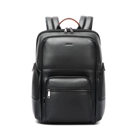 BOPai Leather Bag Fits 15.6 Inch Laptop Business Backpack,Smart Work Backpack for Office Work Airplane Business Travel