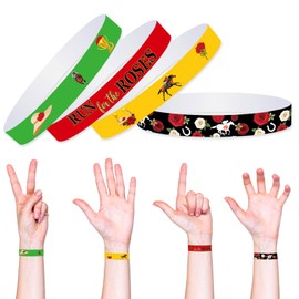 Habbiful 24 PCS Horse Party Favors, Kentucky Derby Horse Paper Bracelets for Gifts Horse Racing Jockey Helmet Slap Bracelets Run for the Roses Wristband for Horse Party Birthday Decorations
