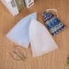MILANGE Pre-punched Highlight Cap 2 Sets (White and Blue) Open