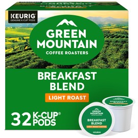 Green Mountain Coffee Roasters Breakfast Blend Keurig Single-Serve K-Cup Pods, Light Roast Coffee, 32 Count