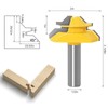 3PCS 1/2in Shank Router Bit 45 Degree Glue Joint Lock
