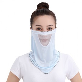 International UV Protection Face Mask for Golf, Cycling, Running & Outdoor Activities - Sun Shield 157066 Free Size/Green Tea 50ea