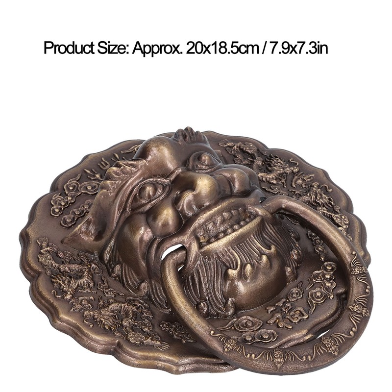 Black Door Knocker Handle Brass Double Door Pull Hardware Accessory