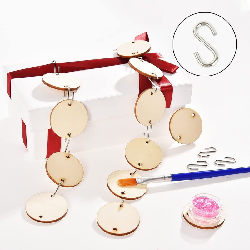 YFFSFDC 100 Pack S Shaped Hooks Mini Hooks Stainless Steel